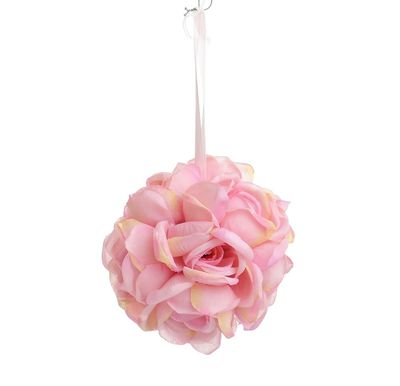 5" Rose Ball Hanger Pink