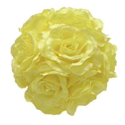 15cm Rose Ball Yellow