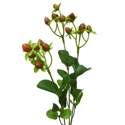 62cm Hypericum Spray x3 Red