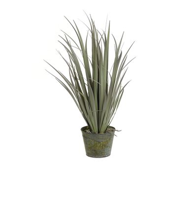 89cm Grass in Zinc Pot Purple