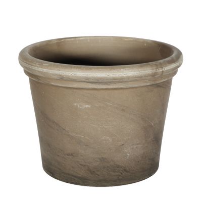 Basalt Terracotta Flower Pot - Grey - H18.5 x TD 24cm