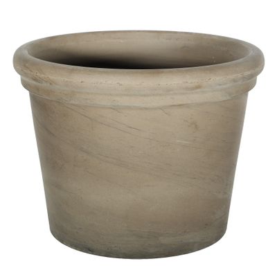 Basalt Terracotta Flower Pot - Grey - H22 x TD 28.5cm