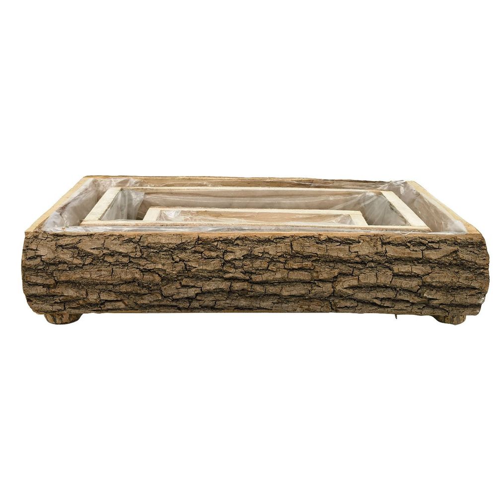 Set of 3 wooden bark boxes | APAC