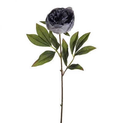 Amelia Peony Stem Light Grey 63Cm