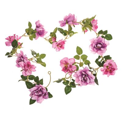 Rose Garland Purple 185Cm