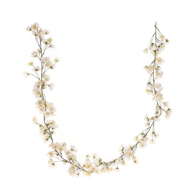 Artificial Cherry Blossom Garland Cream  180cm
