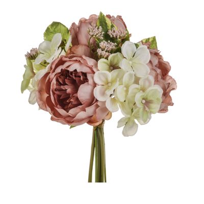 Peony Bqt W/Hydrangea Pink