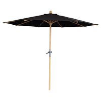 Garden Parasol Round Dia 2.5m - Bamboo Pole  - Black