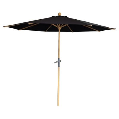 Garden Parasol Round Dia 2.5m - Bamboo Pole  - Black