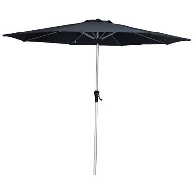 Garden Parasol Round Dia 2.5m - Aluminium  Pole  - Black