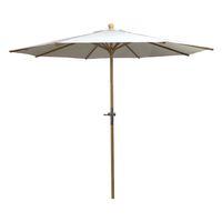 Garden Parasol Round Dia 2.5m - Bamboo Pole  - Ivory