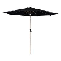 Garden Parasol Round Dia 3m - Wood Effect Alu  Pole / Tilting Feature LED Lights
