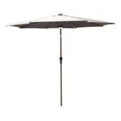 Garden Parasol Round Dia 3m -Wood Effect Alu Pole / Tilting Feature  LED  Lights