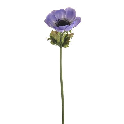 ANEMONE SINGLE STEM LIGHT PURPLE 35CM