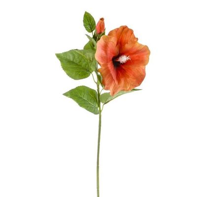 Hibiscus Spray Orange 62Cm
