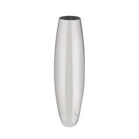 Glass Ana Cigar Vase Silv 60Cm