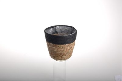 Seagrass Basket  Black 16x11x14cm
