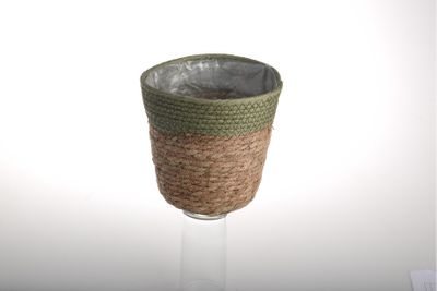 Seagrass Basket Green 19x14x18cm