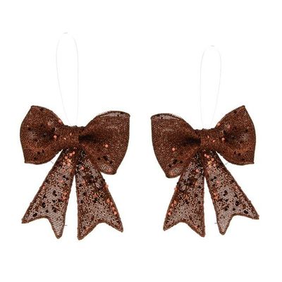 Glitzy Bow Red Hang X2