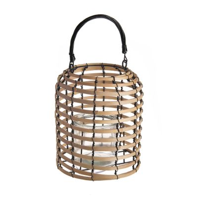 Wooden Lantern 27cm  with glass