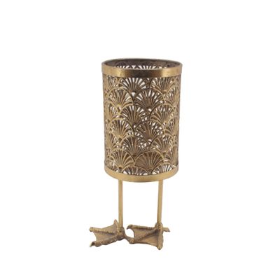 Gold Metal Lantern with Legs 33cm