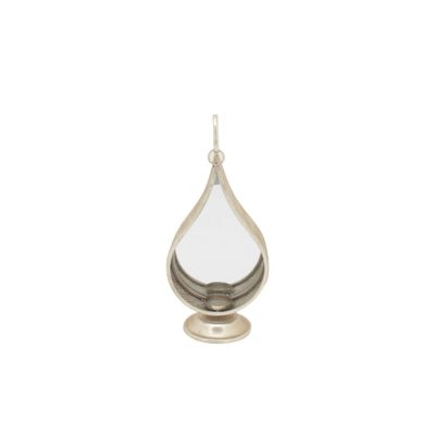 Teardrop Mirrored Metal Lantern 44cm