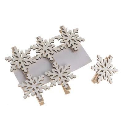 Set of 3 Felt Snowflake clips