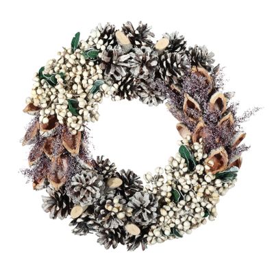 Wreath with lavender and acorns 29x29x7.5cm