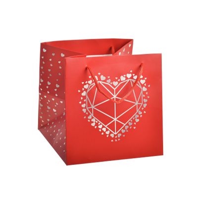 Handtie Bag Heart Confetti Bag 20cm pk 10