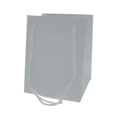 Hand Tie Bag 19 x 25cm- Pearlised Grey