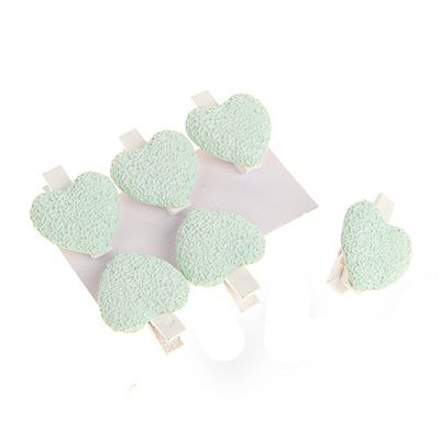 Heart Peg Mint Set Of 6