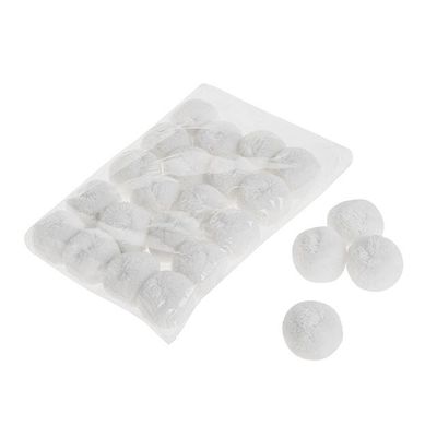 Mini Pom Poms White 3Cm Set Of 24