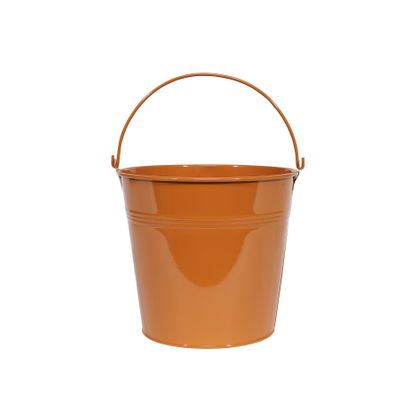 Bucket Zinc Orange 15cm High