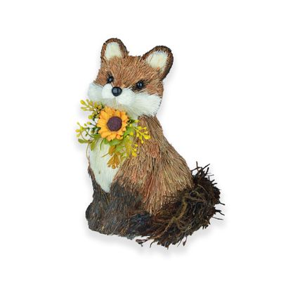 Fox with Sunflower 17x15x21cm