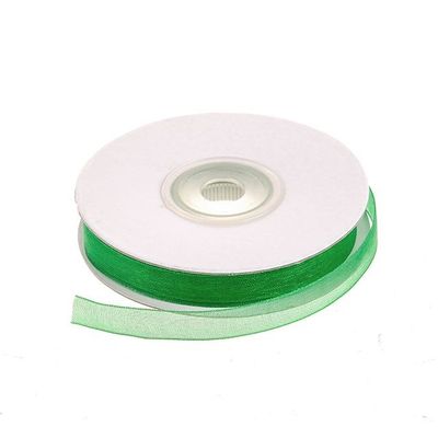 Organza Ribbon Green 10Mm 25M