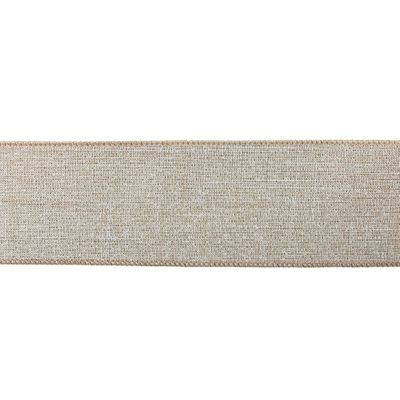 2.5" X 10Y Double Wired Natural Sparkle Cloth Ribbon Garland