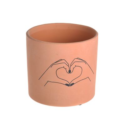 Peace and Love Heart Plant Pot 12.5cm