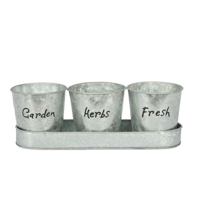 Set of 3 Zinc 