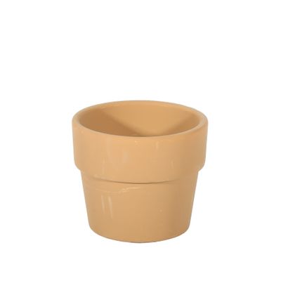 Brown Pot with Brown Band - Dia 7.5 x H7cm