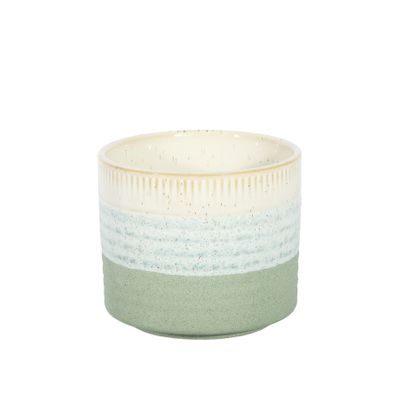 Hortus Bordeaux Stoneware Pot  - Green - Dia 10 x H10cm