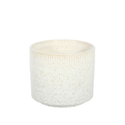 Hortus Bordeaux Stoneware Pot  - White - Dia 10 x H10cm