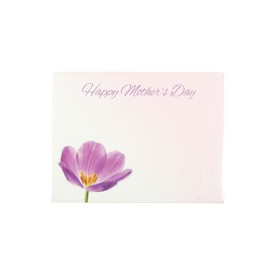 Small Card - Happy Mothers Day - Purple Crocus  - Pk 50