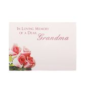 Large Card - Loving Memory Dear Nan- Pink Rose  - Pk 6