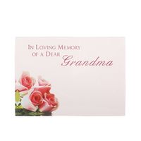 Large Card - Loving Memory Dear Nan- Pink Rose  - Pk 6