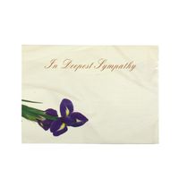 Large Card - In Deepest Sympathy - Purple Iris - Pk 6