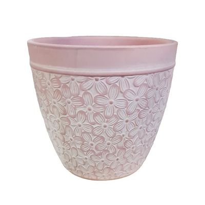Baby Pink Flower Ceramic Pot 12.5cm