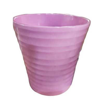 Ribbed Pot Cover Pink 13cm