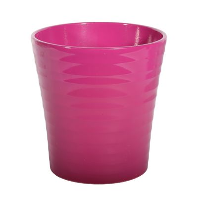 Ribbed Pot Pink 13cm