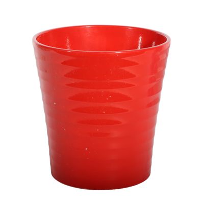 Ribbed Pot Cover Red 13cm