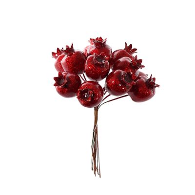 Shiny Haw Apple x 12 Pick - Burgundy - 12cm